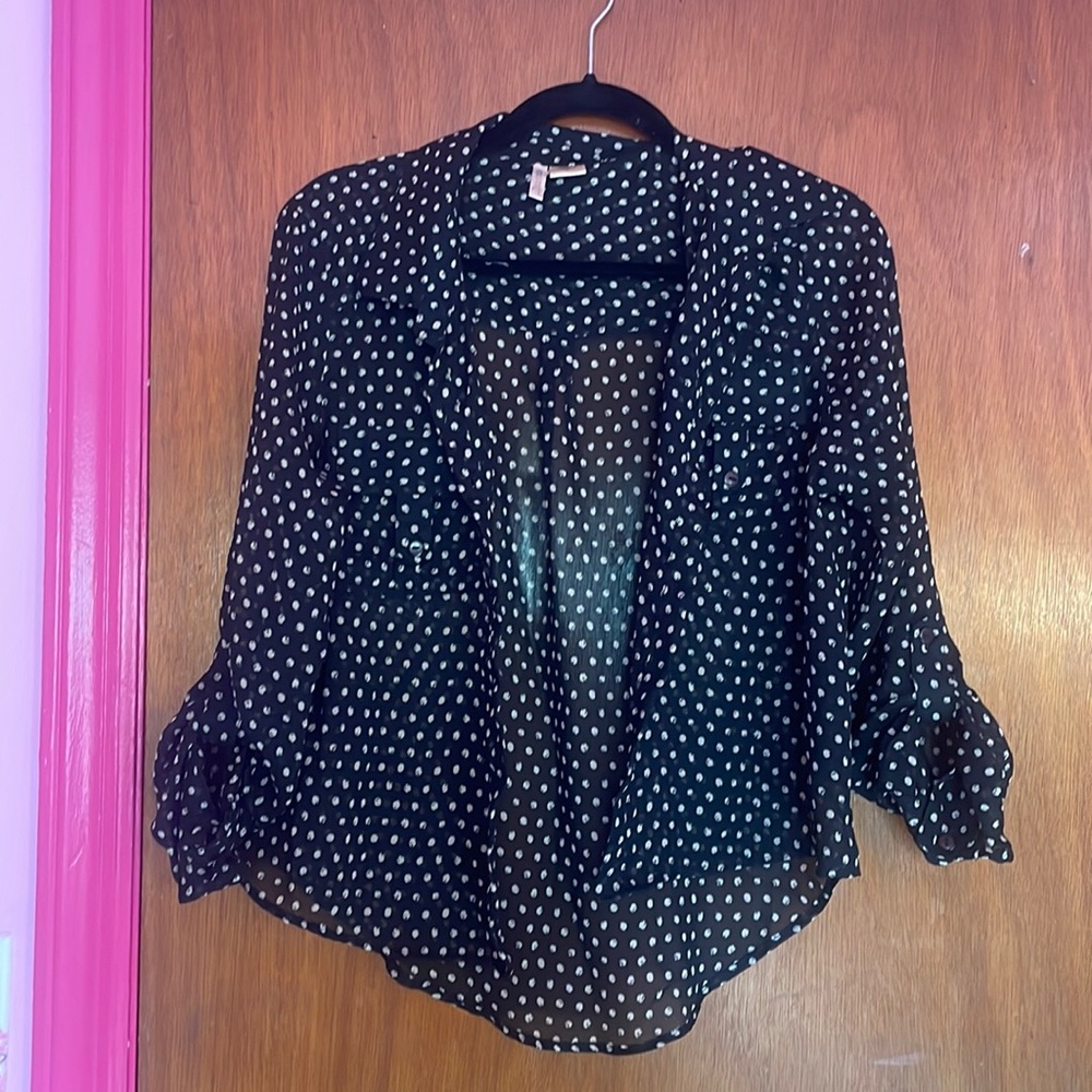 Passport sheer black throwover